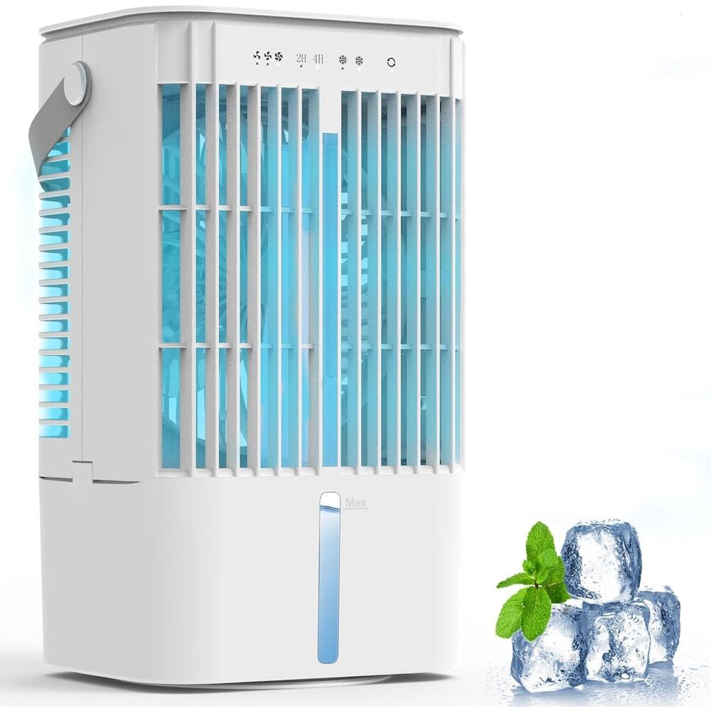 Portable Air Conditioner, 1200mL Evaporative Air Cooler, 3 Speeds & 2/4H Timer